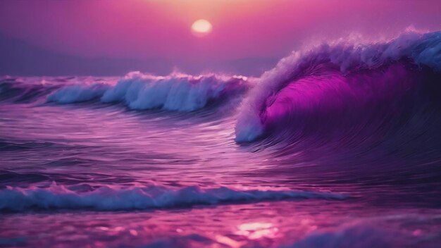 Des vagues de couleur violette et violette avec un fond violet