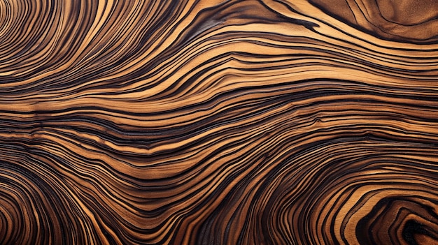 Photo des vagues d'élégance texturées dans le grain de bois de noix en gros plan