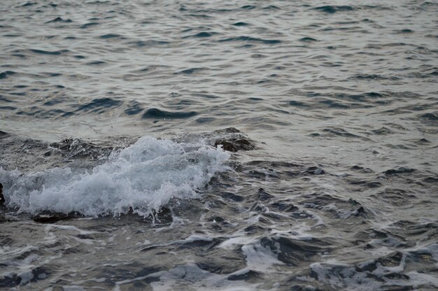 Vagues à la mer océan orageux