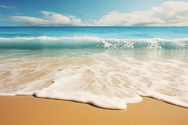 Les vagues de la mer sur la plage de sable