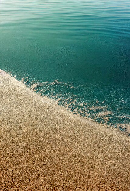 Photo vagues de la mer de la plage de sable.