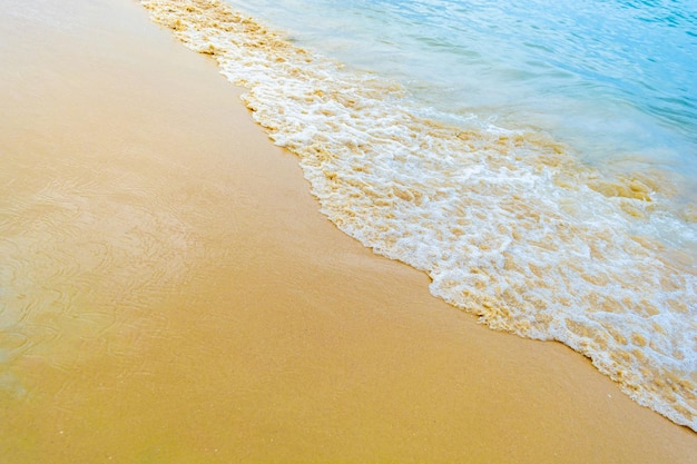 vagues de la mer venant sur le sable d'une plage tropicale au brésil