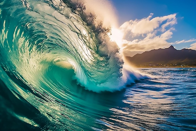 Des vagues océaniques envoûtantes