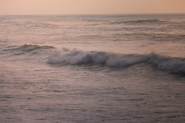 Vagues à la plage des Basques à Biarritz, Pays Basque.