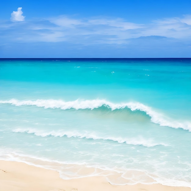 Les vagues de la plage d'été de l'océan bleu