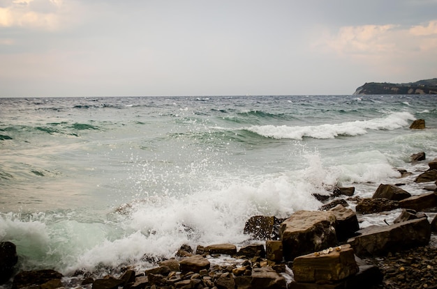 Des vagues sur la plage