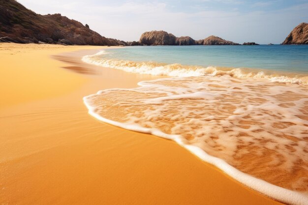 des vagues sur une plage