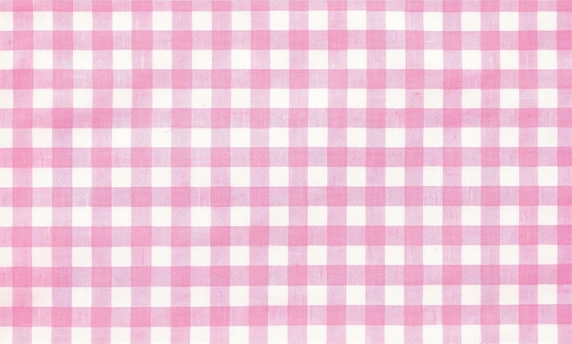 Vaisseau de table en bois à carreaux roses et blancs avec des fleurs