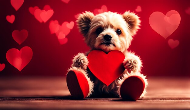Photo valentin fond cœur rouge beau fond valentin amour romantique papier peint abstrait