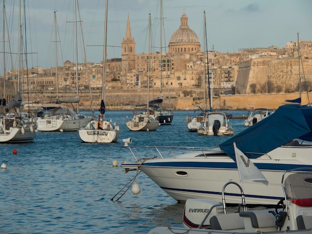 Photo valetta sur l'île de malte