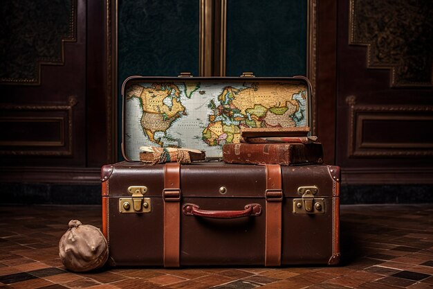 La valise à l'ancienne symbolise l'aventure et la nostalgie générée