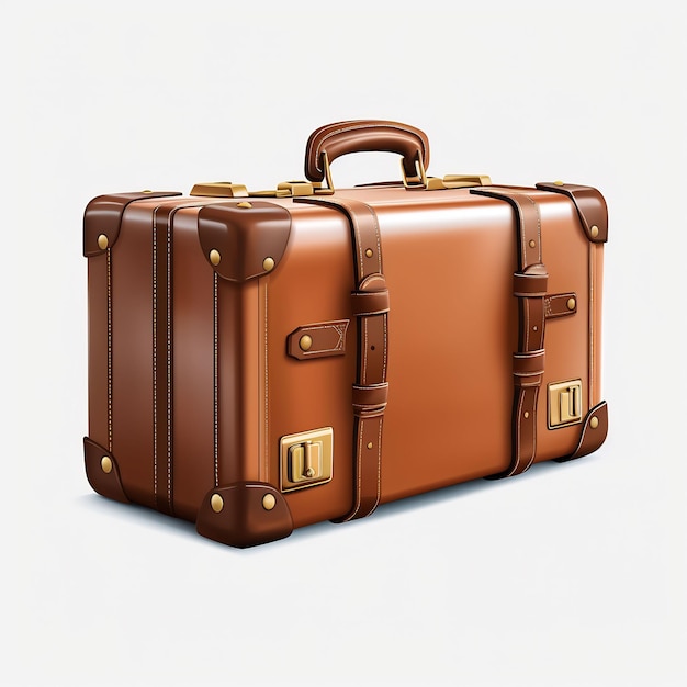 une valise brune avec le numéro 0 dessus