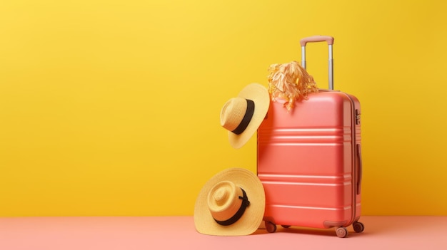 La valise de voyage et le concept de voyage