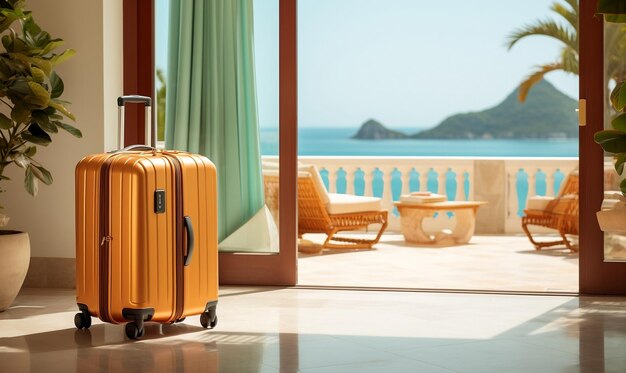 Une valise de voyage de vacances AI