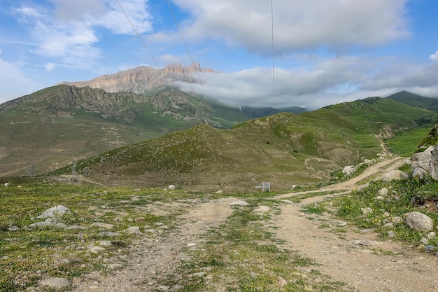 Une vallée de montagne dans la gorge de la rivière CherekBalkar à proximité du tractus Gymyhli Caucase 2021