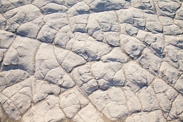 Vallée de la Mort, Californie. Détail des résidus de sel dans le désert.