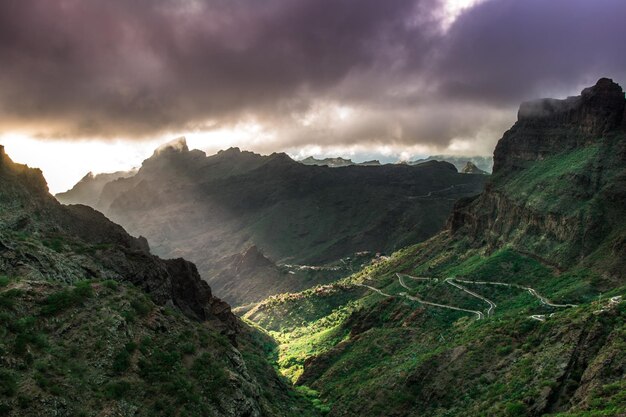 Vallée de paysage dans les îles Canaries Paysage naturel Vallée de Masca Panorama à Tenerife