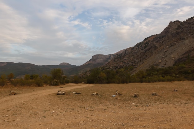 Vallée et rochers près de Demerdzhi Rocks