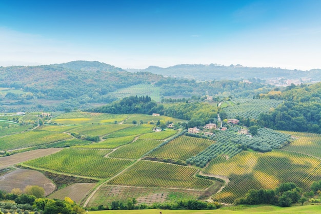 Vallée verte en Toscane