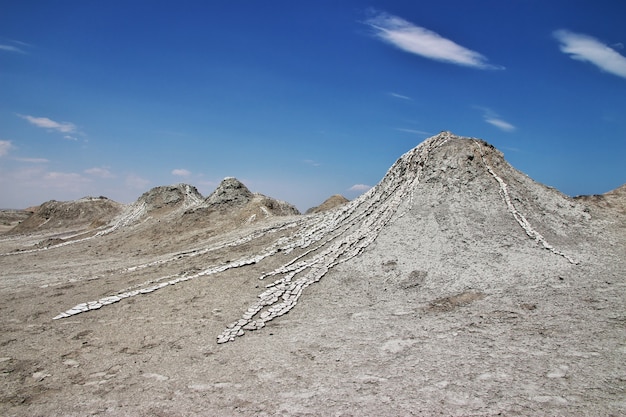 La vallée avec des volcans de boue, Azerbaïdjan