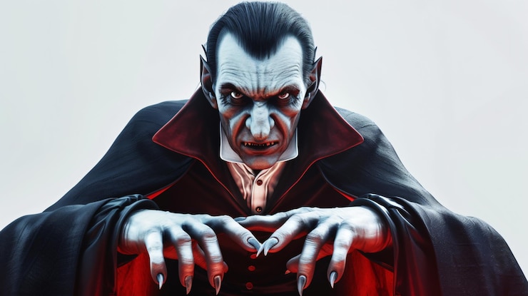 Photo un vampire effrayantement intelligent dans un magnifique rendu 3d séduisant avec un sourire rusé cette créature immortelle est prête à charmer parfait pour halloween dessins thèmes gothiques et projets fantastiques