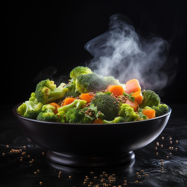 La vapeur des légumes carotte brocoli
