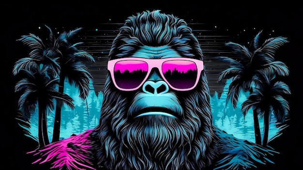 vaporwavethèmetshirtconceptiongraphiqueavecbigfoot