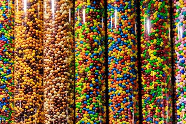 Variété de bonbons au chocolat colorés Le magasin MM à Manhattan