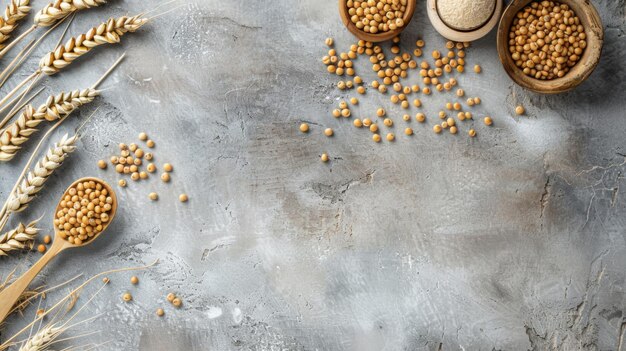 Une variété de céréales sur la table