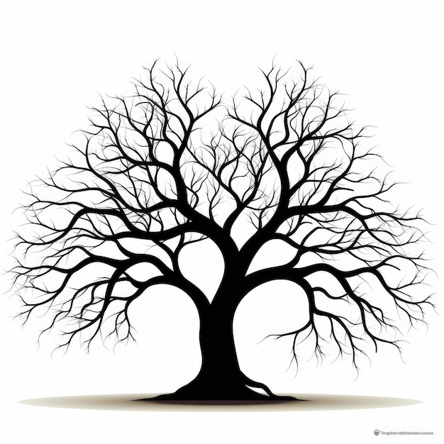 La variété déchaînée la silhouette captivante de l'arbre collection Clipart