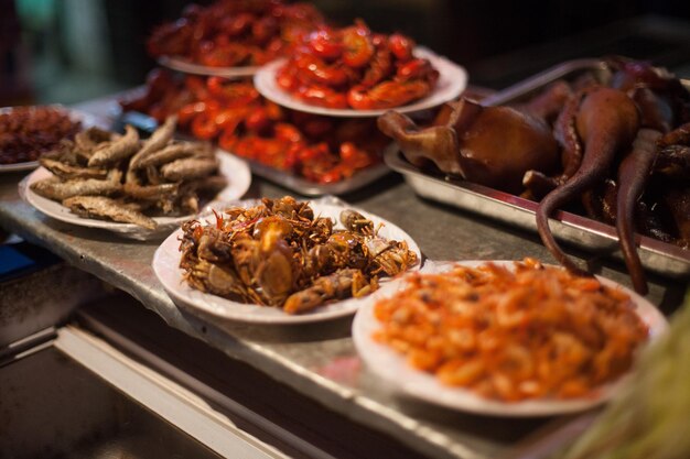 Photo variété de fruits de mer