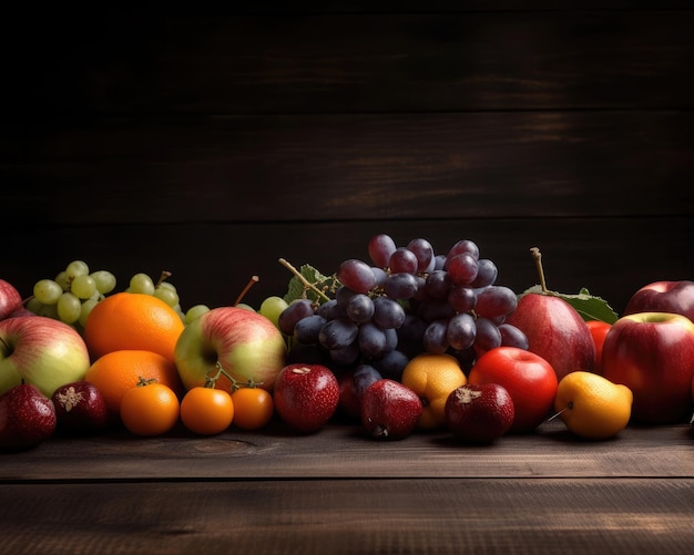 Une variété de fruits sur une table