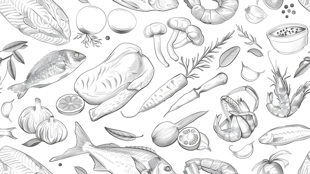 Variété d'ingrédients alimentaires frais et biologiques pour une cuisine et des repas sains