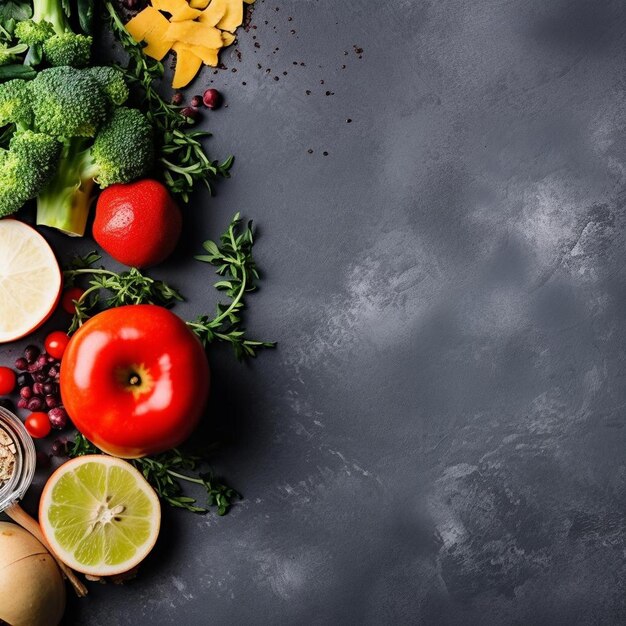 une variété de légumes et d'épices sur une table