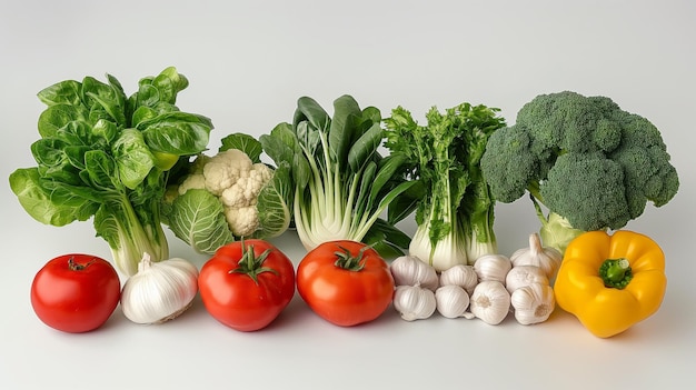 Photo une variété de légumes frais