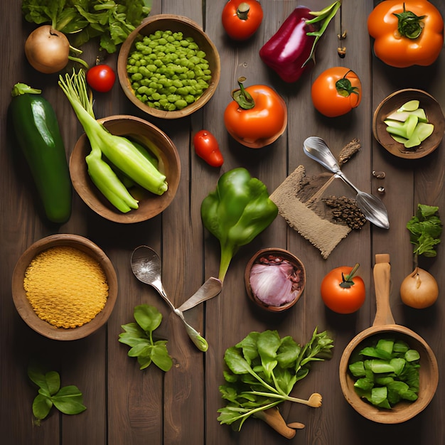 Photo une variété de légumes, y compris l'un des légumes