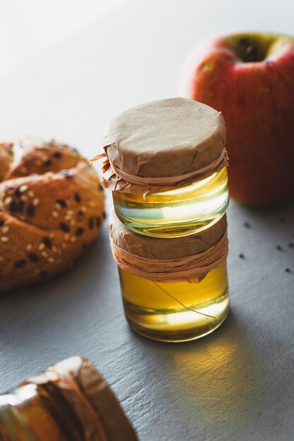 Variété de petit-déjeuner sain Miel aux fruits