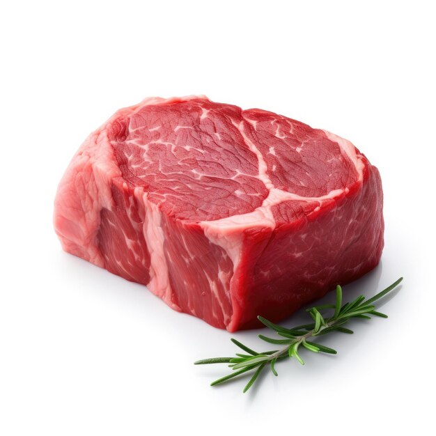 Variété de steaks crus isolés