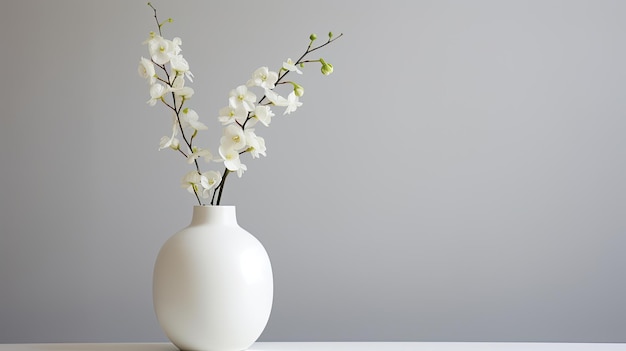 Vase en céramique blanche