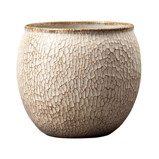 Vase en céramique isolé sur fond blanc