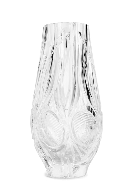 Vase en cristal isolé