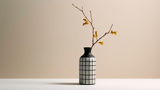 Vase à fleurs comme décoration d'intérieur élégante générée par l'IA