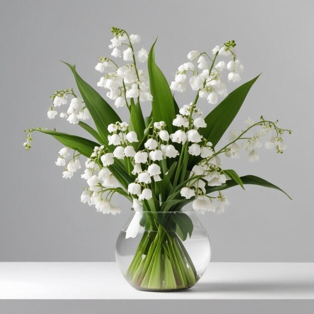 un vase de fleurs avec des fleurs blanches dedans