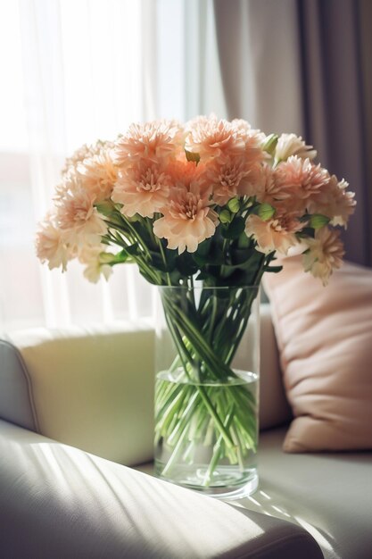 Vase à fleurs sur la table