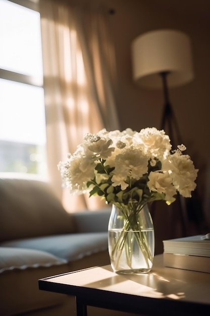 Vase à fleurs sur la table