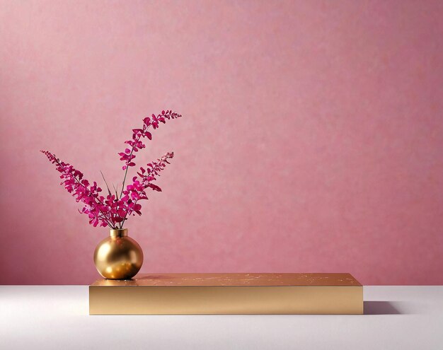 un vase avec des fleurs sur une table