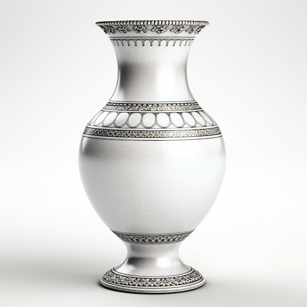 Vase isolé sur fond blanc