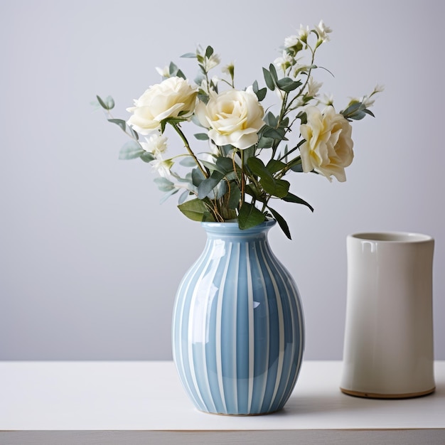 Vase moderne décoration de la maison fleurs de printemps table dans une pièce lumineuse intérieur de style scandinave