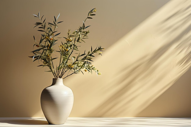 Un vase plein de fleurs au soleil