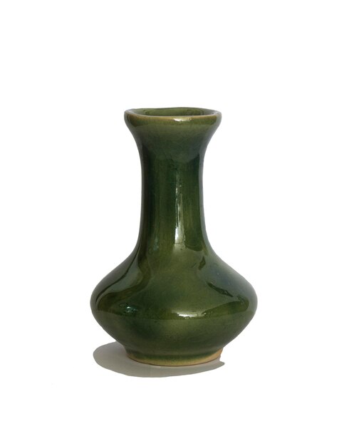 Vase pour fleurs, vert, céramique